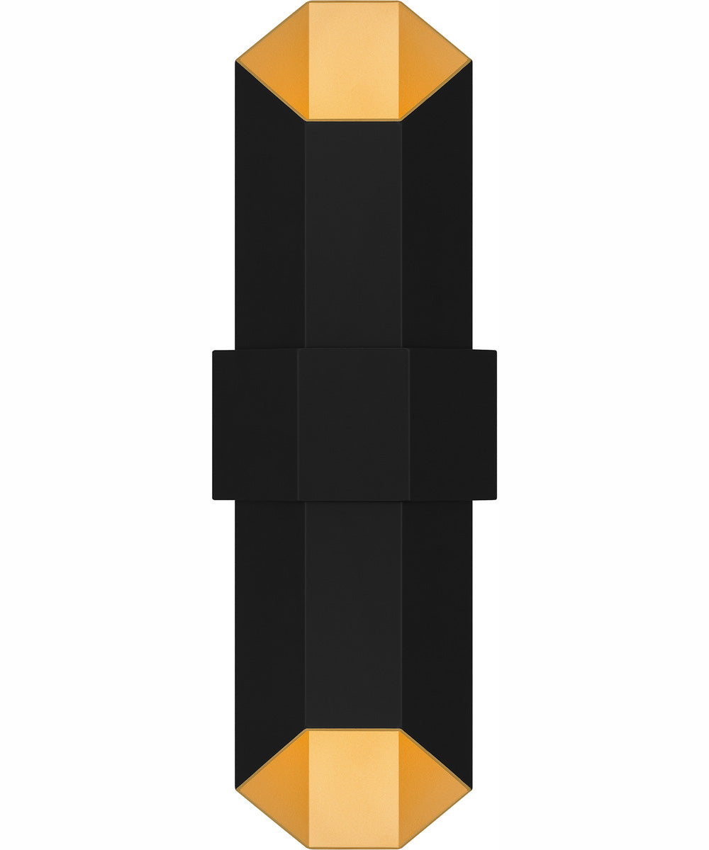 Chasm Large Outdoor Wall Light  Gold Coastal Armour Aluminum Matte Black