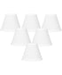 6"W x 5"H Set of 6 Chandelier White Linen Clip-On Lampshade