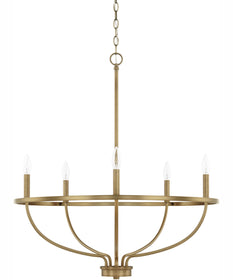 Greyson 5-Light Chandelier Aged Brass