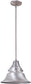 12"W Union 1-Light Outdoor Pendant Satin Aluminum