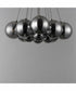 Burst 12-Light LED Pendant - Smoke Black