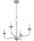 Jolenne 4-Light Chandelier Brushed Polished Nickel