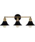 Trafalgar Large 3-light Bath Light Matte Black
