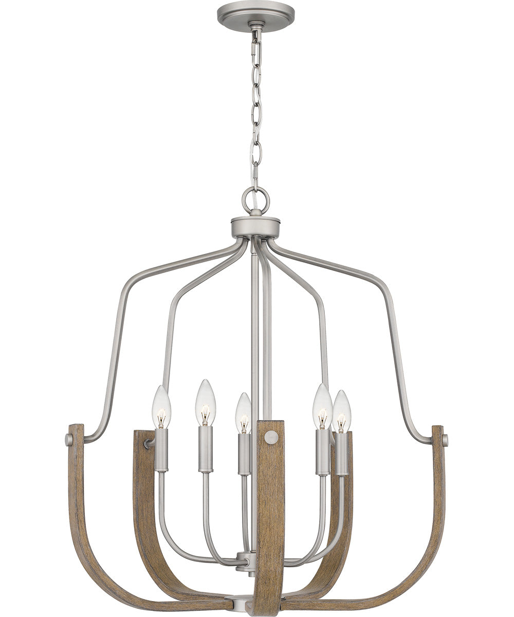 Challis 5-light Chandelier Antique Nickel
