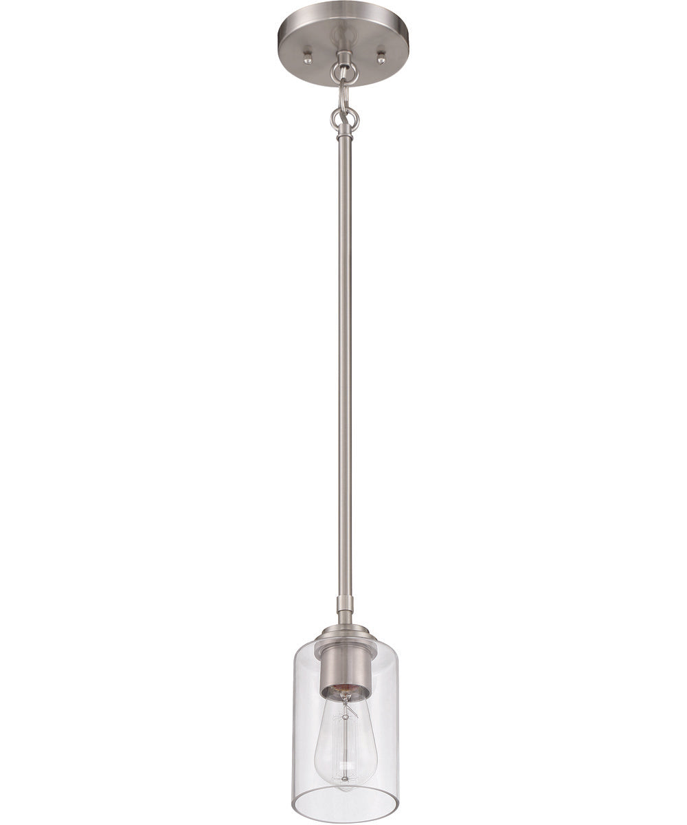 Stowe 1-Light Mini Pendant Brushed Polished Nickel