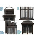 Williamston 1-Light Clear Glass Transitional Style Large Outdoor Wall Lantern Antique Bronze