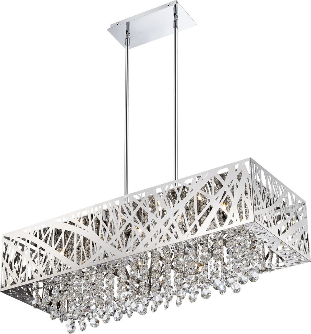 Lite Source Benedetta 10-Light Pendant Lamp Chrome EL10104