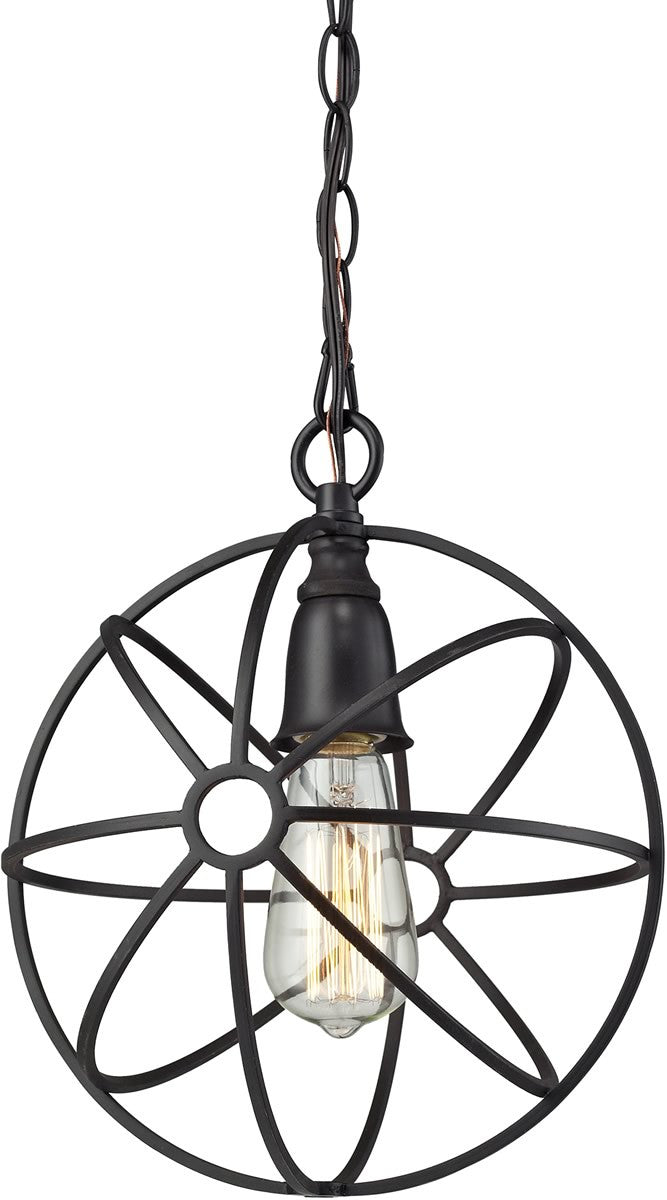 Save on Elk Lighting 10"w 1Light Mini Pendant Matte Black/Gold accents