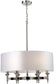 Elk Lighting Pembroke 6-Light Chandelier Polished Nickel with White Glass 101626