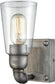 Elk Lighting Platform 1-Light Vanity Weathered Zinc/Washed Wood/Clear Glass 144701