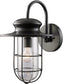Elk Lighting Portside 1-Light 17'' Outdoor Wall Sconce Matte Black with Transparent Glass 422851