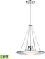 Elk Lighting Tribune 1-Light LED Pendant Chrome/Opal Glass LC414PW80