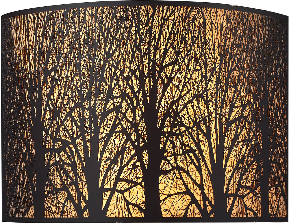 Elk Lighting Woodland Sunrise 2-Light Wall Sconce Aged Bronze with Cream Glass 310702