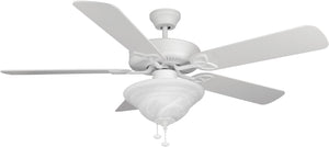 52"W Builder Deluxe 2-Light Ceiling Fan White
