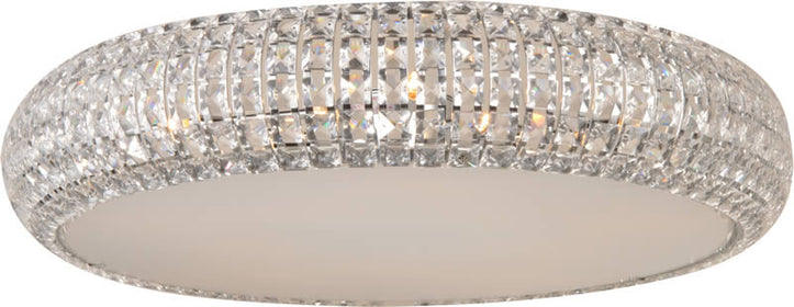 13"W Bijou 4-Light Xenon Flush Mount Polished Chrome