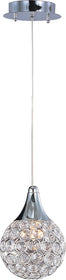 5"W Brilliant 1-Light Xenon Pendant Polished Chrome