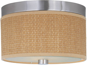 10"W Elements 2-Light Flush Mount Satin Nickel