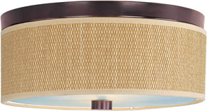 14"W Elements 2-Light Flush Mount Oil Rubbed Bronze