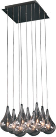 14"W Larmes 9-Light Pendant Polished Chrome