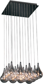 19"W Larmes 16-Light Pendant Polished Chrome