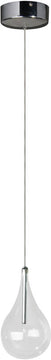 5"W Larmes 1-Light Pendant Polished Chrome