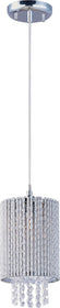 6"W Spiral 1-Light Xenon Pendant Polished Chrome