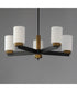 Ruffles 5-Light Chandelier Black / Antique Brass