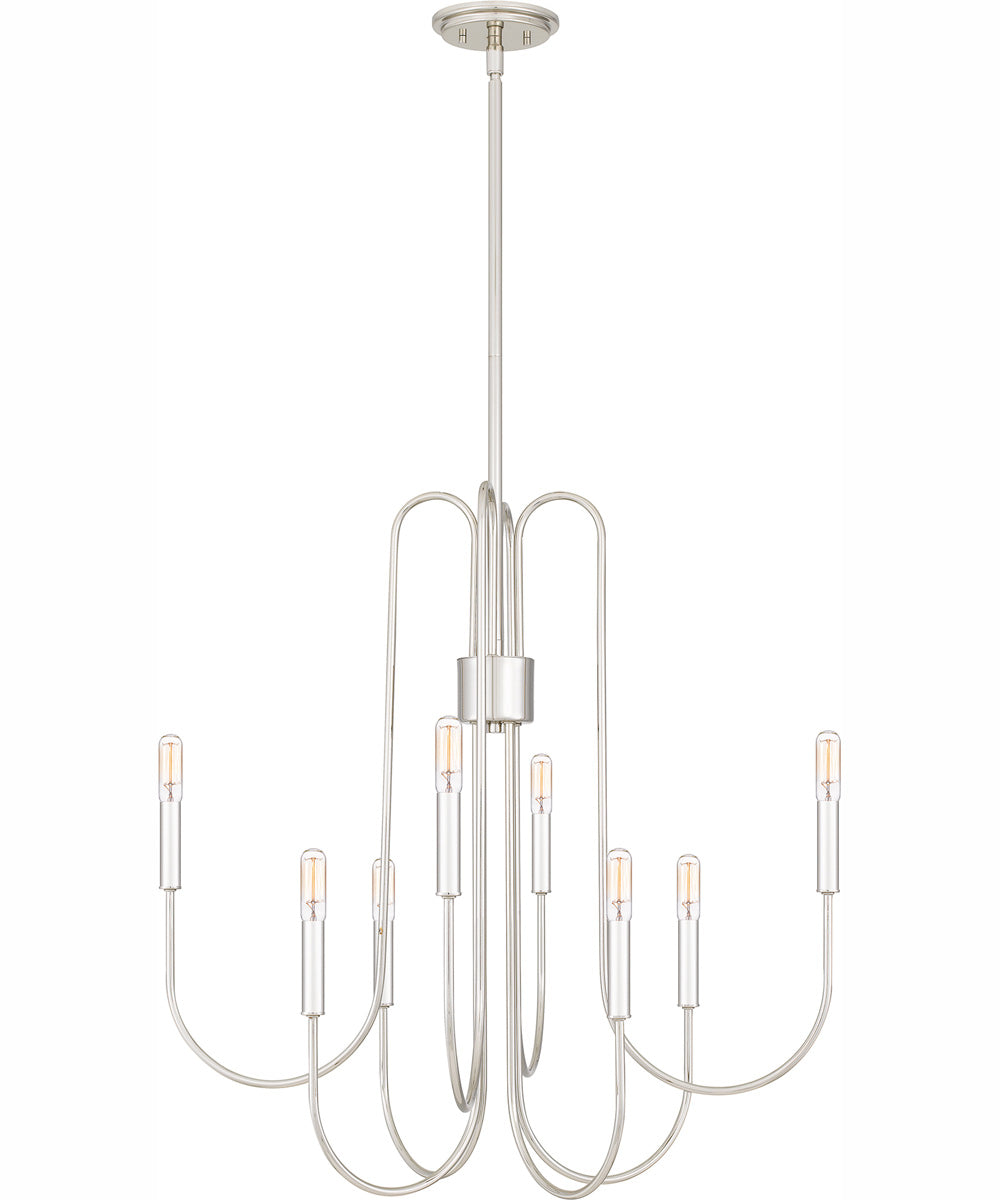 Cabry 8-light Chandelier Polished Nickel