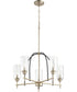 26"W Espy 5-light Chandelier Noir w/ Aged Brass
