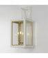Neoclass 4-Light Outdoor Wall Sconce White/Gold