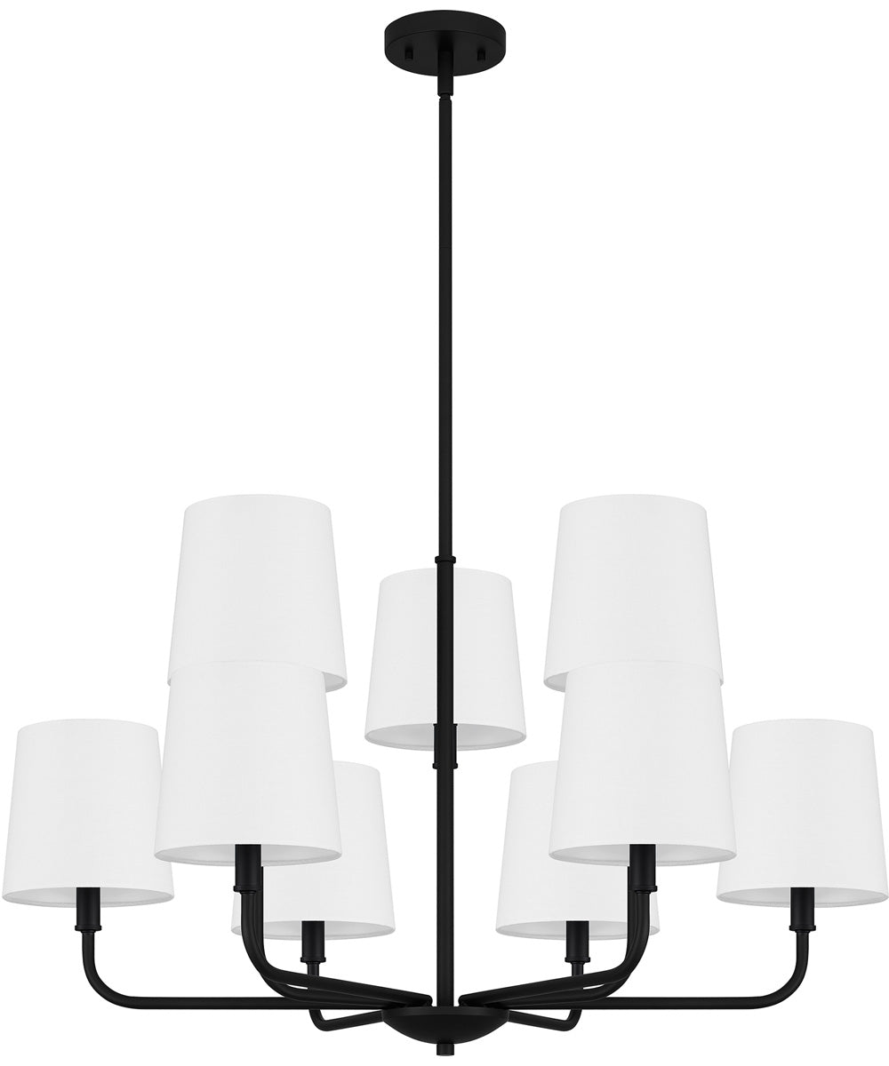 Gallagher 9-light Chandelier Matte Black