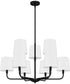 Gallagher 9-light Chandelier Matte Black