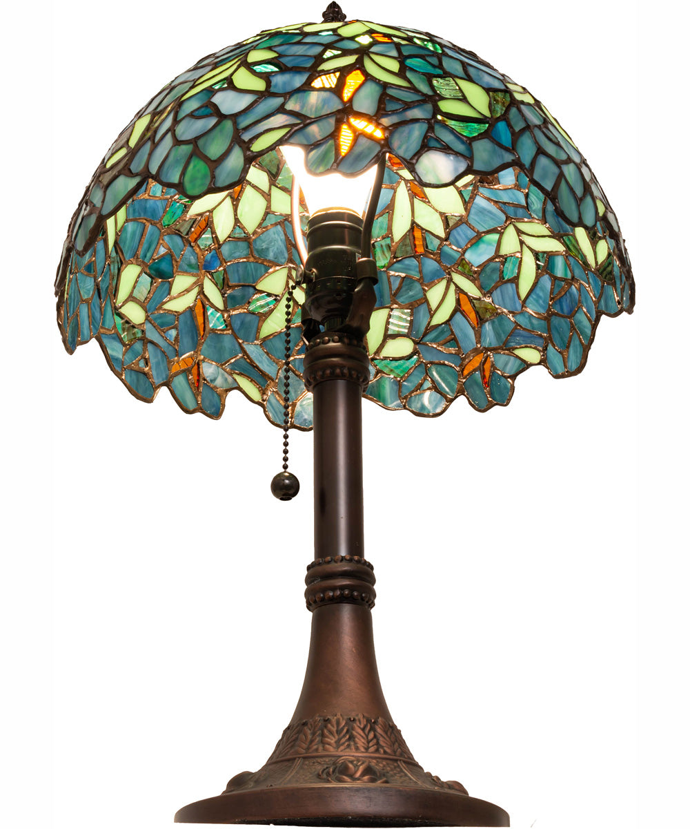 17" High Nightfall Wisteria Table Lamp