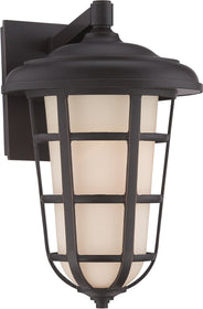 10"w Triton 1-Light Wall Lantern Aged Bronze Patina