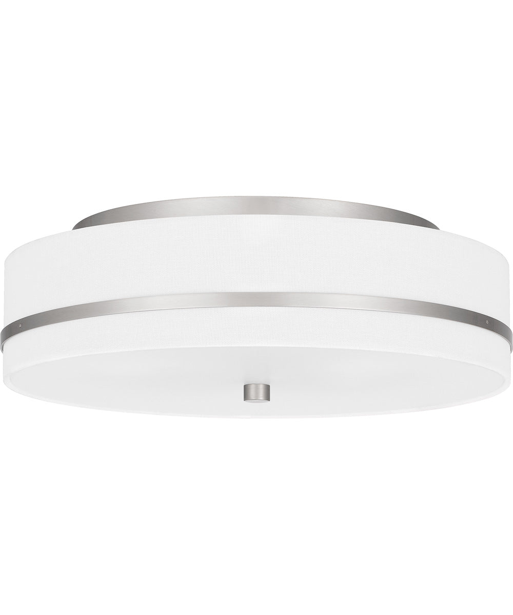 Quoizel Flush Mount Medium 3-light Flush Mount Brushed Nickel