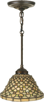 8"W Diamond & Jewel Mini Pendant