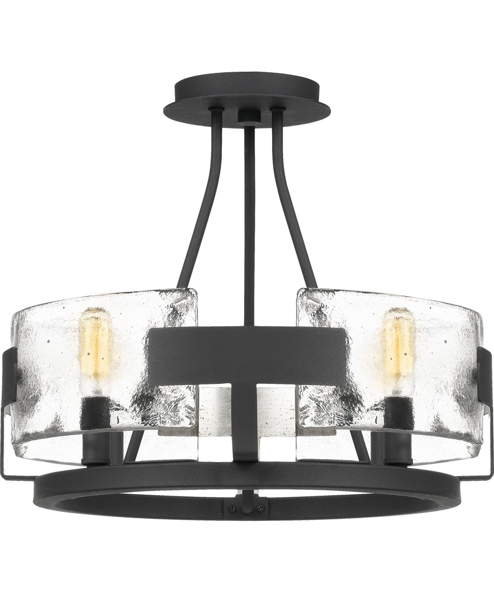 Stratum Large 4-light Semi Flush Mount Royal Ebony