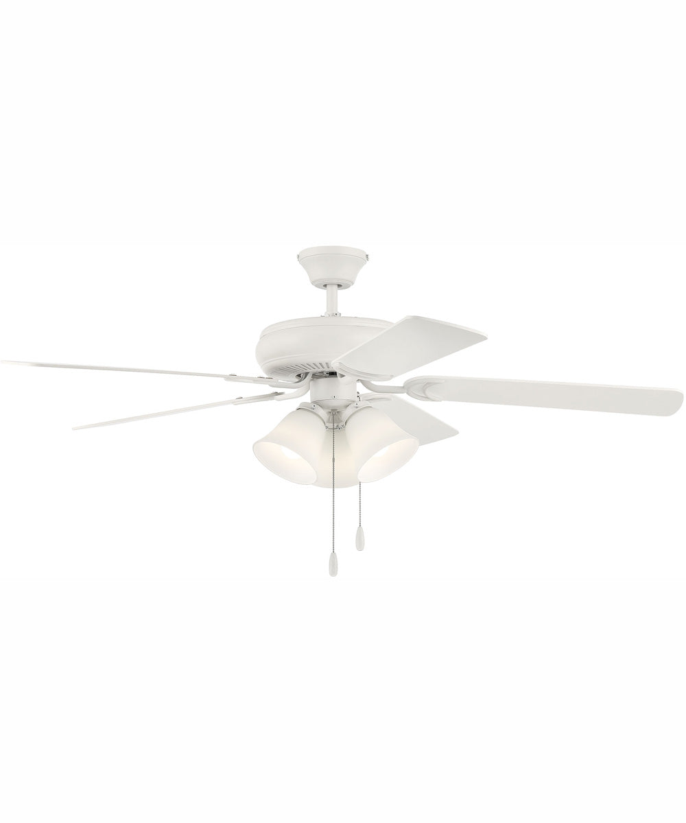 52" Decorator's Choice 3-Light Ceiling Fan Matte White