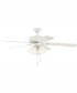 52" Decorator's Choice 3-Light Ceiling Fan Matte White