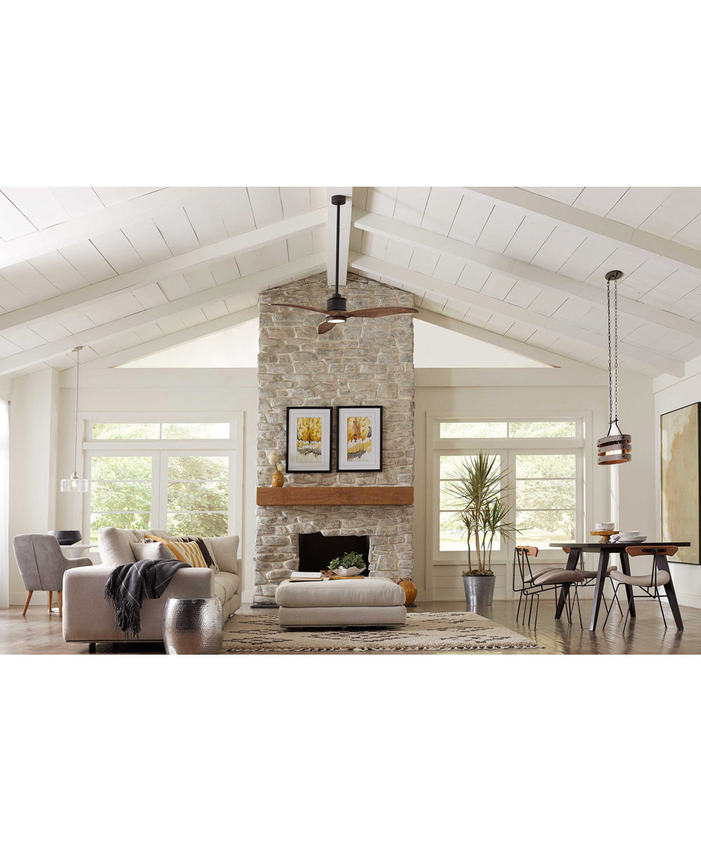 Farris 3-Blade Carved Wood 60" Ceiling Fan Oil Rubbed Bronze