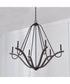 Clive 6-Light Chandelier Carbon Grey and Black Iron