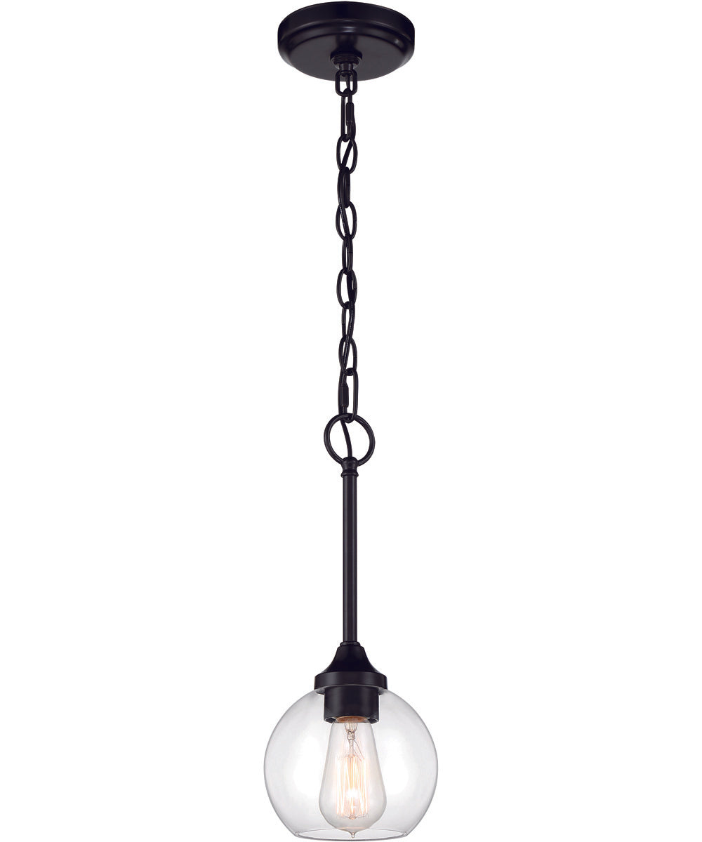 Glenda 1-Light Mini Pendant Flat Black