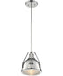 9"W Barbett 1-Light Pendant Polished Nickel