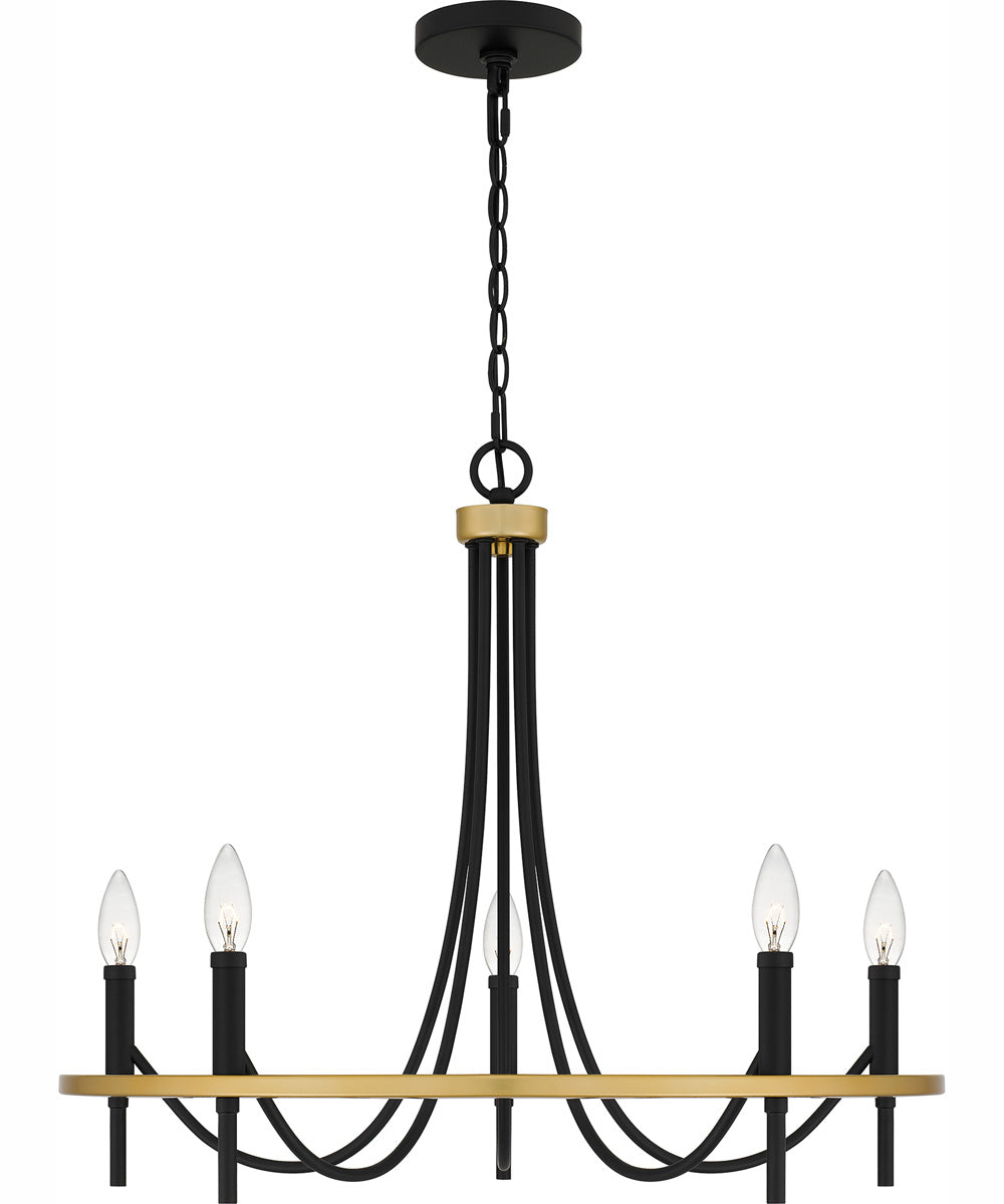 Legare 5-light Chandelier Matte Black