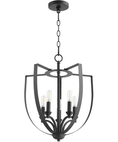 16"W Dakota 5-light Chandelier Noir