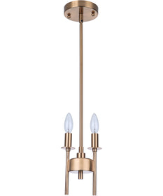 Larrson 2-Light Mini Pendant Satin Brass