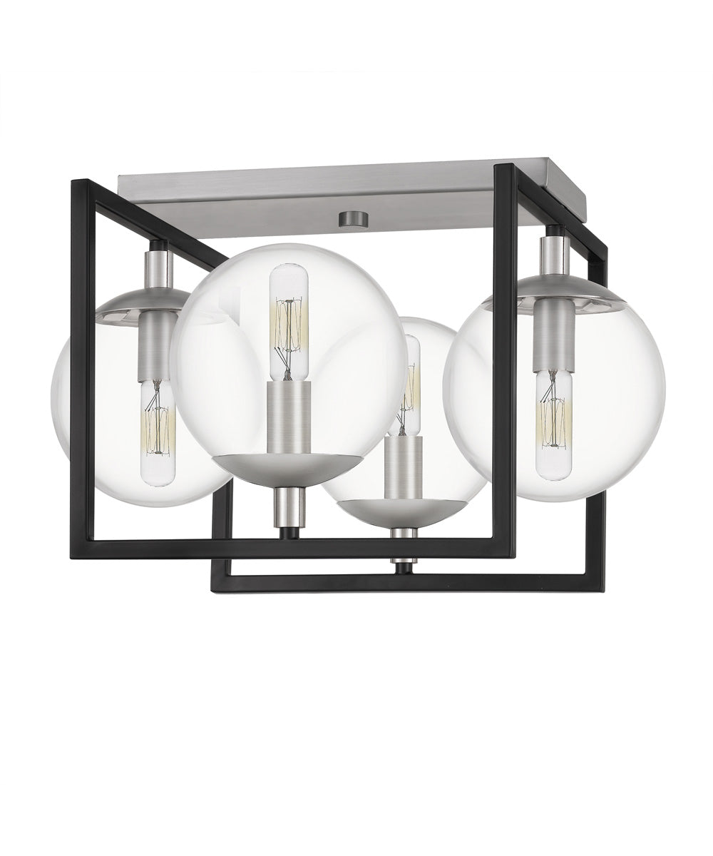 Kane 4-light Semi Flush Mount Earth Black