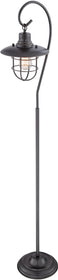59"H Lanterna II 1-Light Arc Floor Lamps Dark Bronze