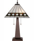 24" High Diamond Band Mission Table Lamp
