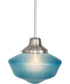 14" Revival Schoolhouse W/Traditional Globe Pendant